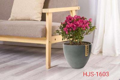 卉吉-简约北欧风格仿水泥树脂花盆   16寸鸡蛋盆  