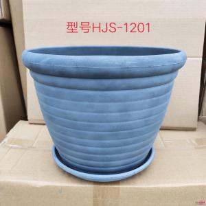 卉吉-简约北欧风格仿水泥树脂花盆   12寸蜂蜜盆  水泥灰