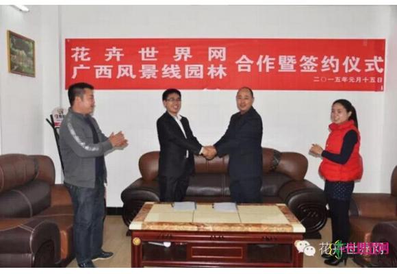 广西风景线园林公司签约成为花卉世界网广西总代理
