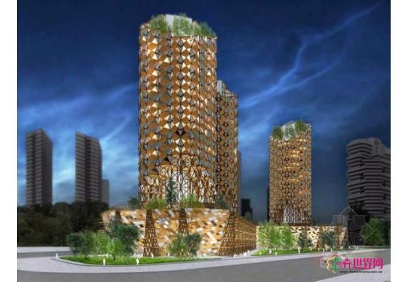 垂直竹村:一个竹子制成的环保摩天大楼