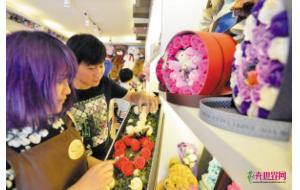 天津南开区部分鲜花店引进永不凋谢“香皂花”